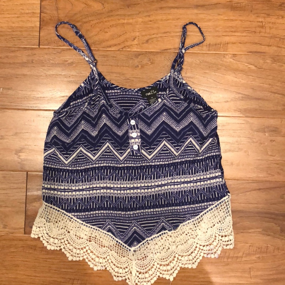 Patterned tank top/crop top